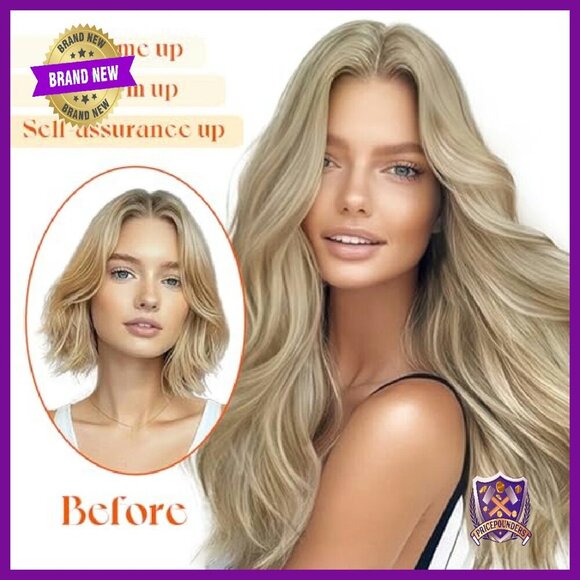 18 Inch Human Hair Extensions with Invisible Wire for Volume & Length
